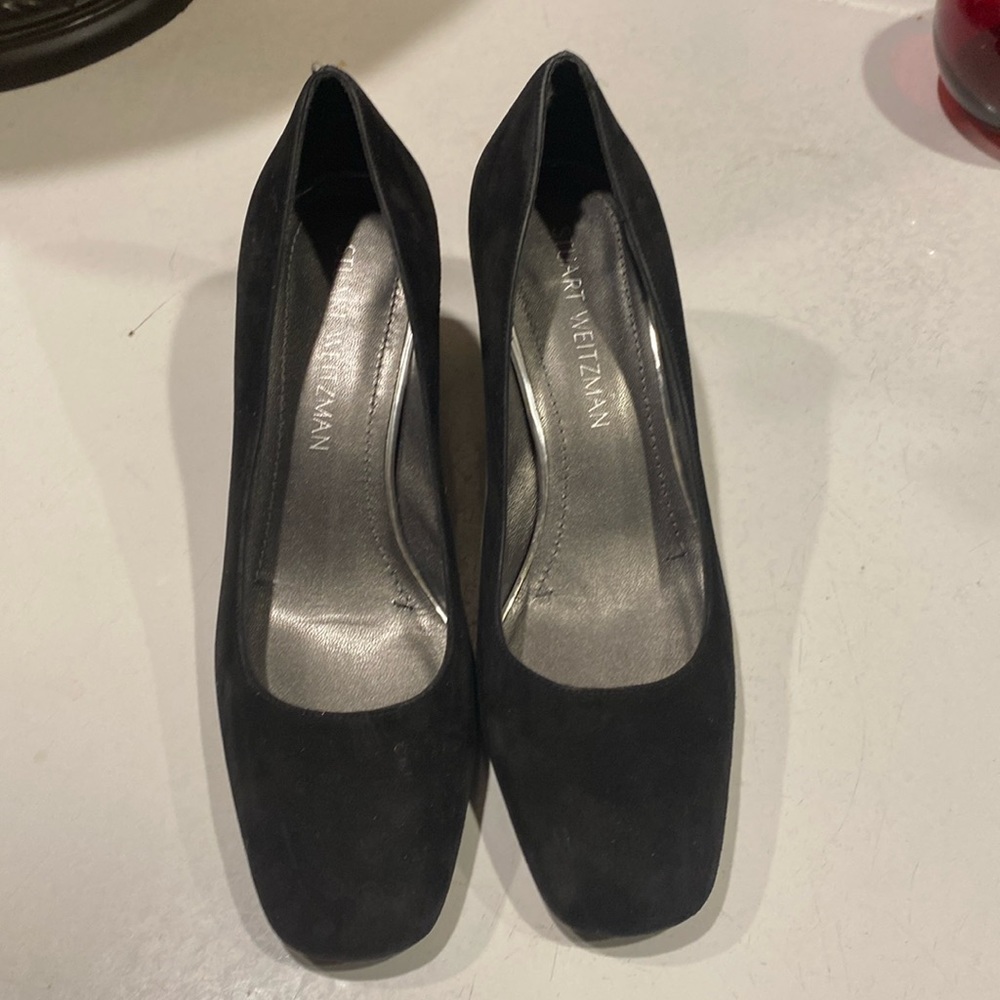 Stuart Weitzman Black Suede Heels - Size 8M